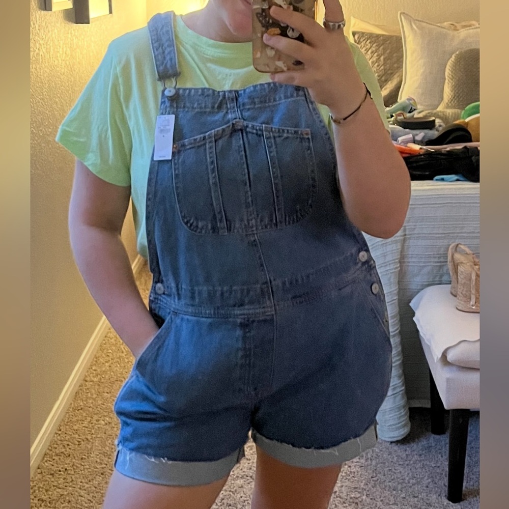 Classic Denim Shorts Overalls